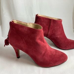 Sole Society Red Suede Ankle boots size 6.5